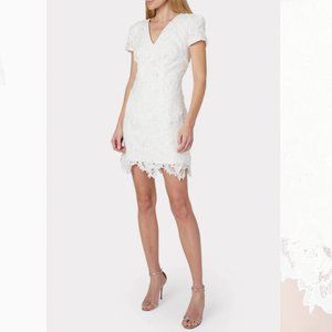 Milly NWT Atalie White 3D Floral Lace Dress Size 6